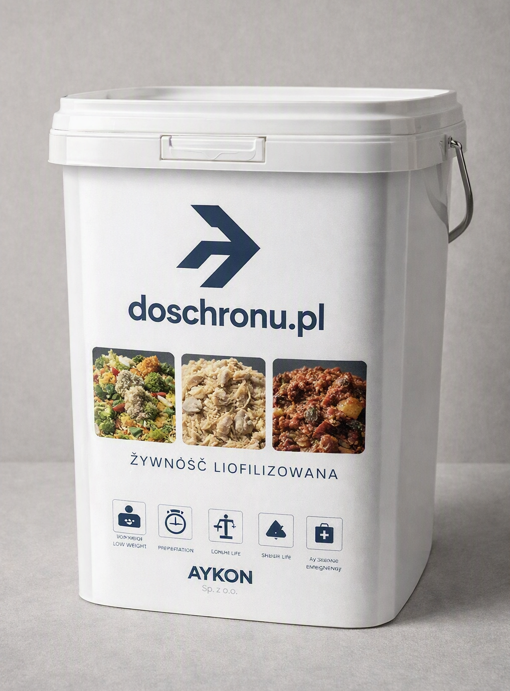 Półka z produktami w schronie